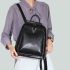 Fashionable waxed leather backpack