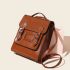 Genuine leather fashion waxed leather backpack
