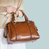 Lady's large-capacity textured cowhide bag