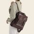 Genuine leather fashion waxed leather backpack