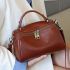 Retro high-end leather handbag