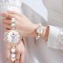 Pearl bracelet diamond quartz women's watch