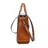 Oiled waxed leather and genuine leather versatile handbag