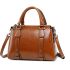 Lady's large-capacity textured cowhide bag